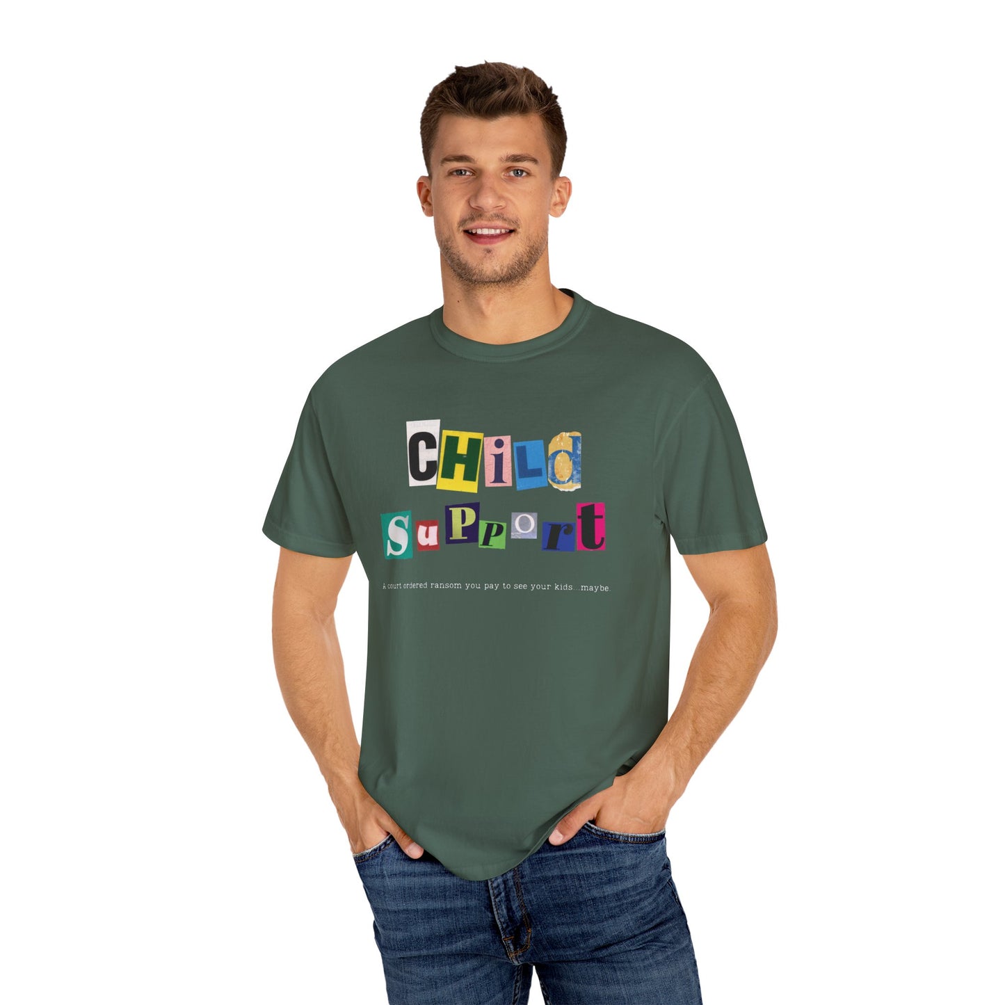 Satirical Unisex T-shirt - Child Support and Ransom Comparison